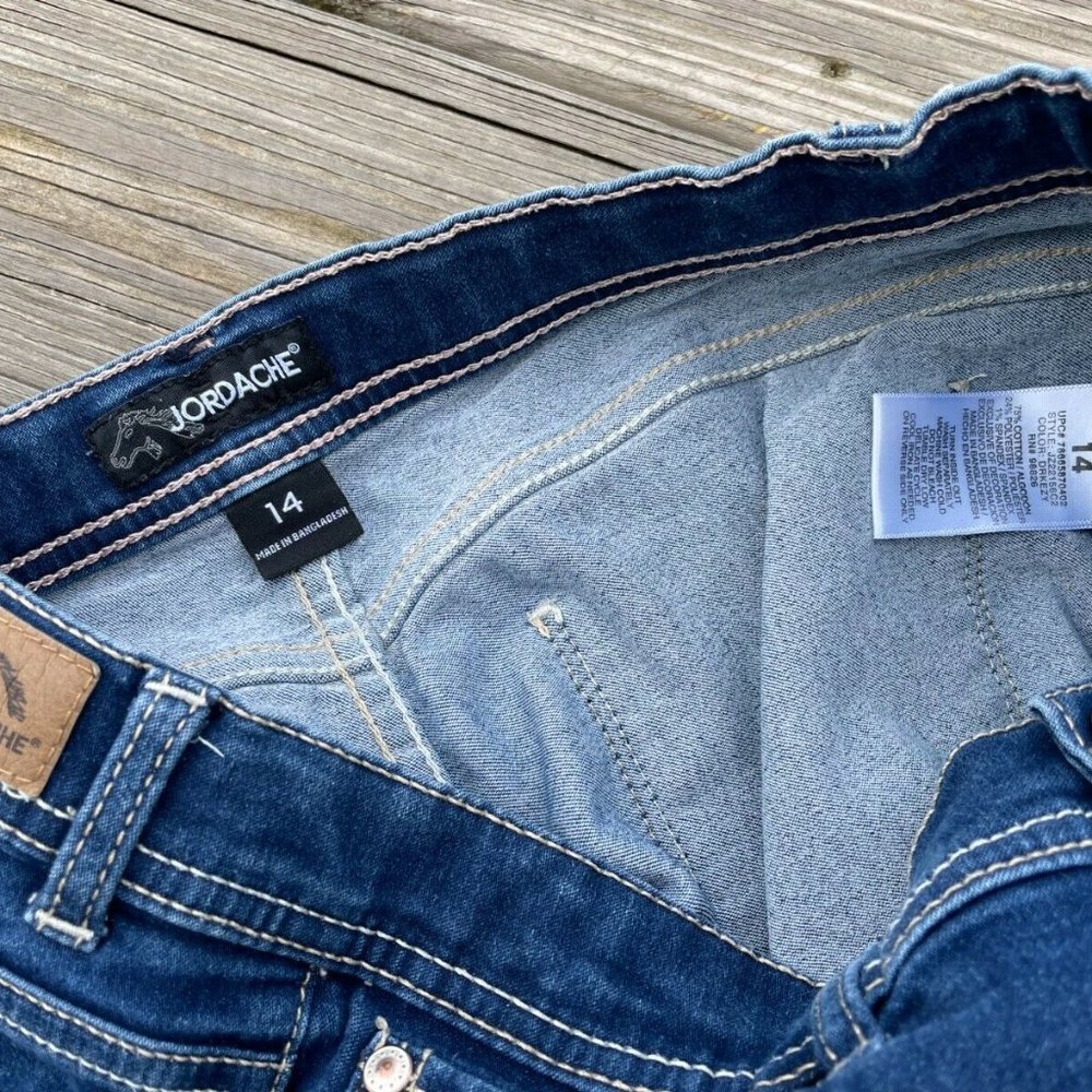 Jordache Girl Shorts Blue Denim Shorts Size 14 - Picture 9 of 11